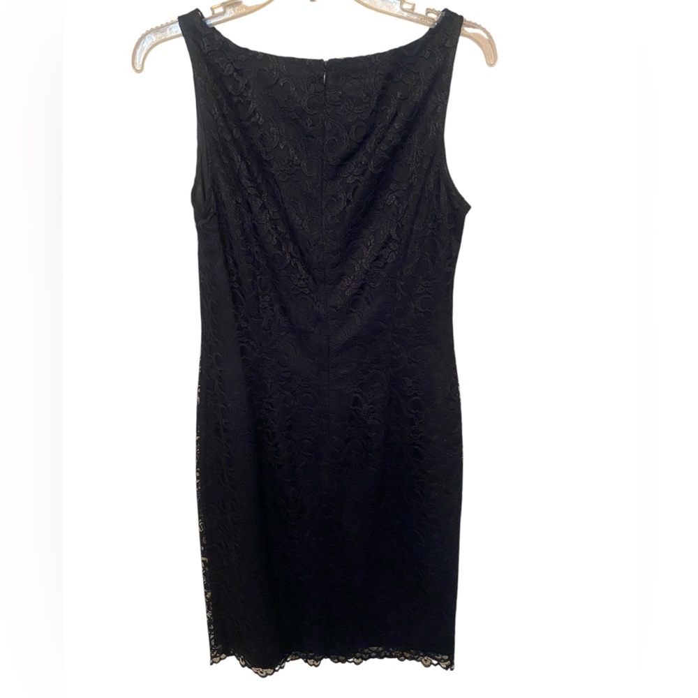 Address Maggy Elegant Black Lace Midi Dress, Size 6, Polyester, Lined - Picture 2 of 7